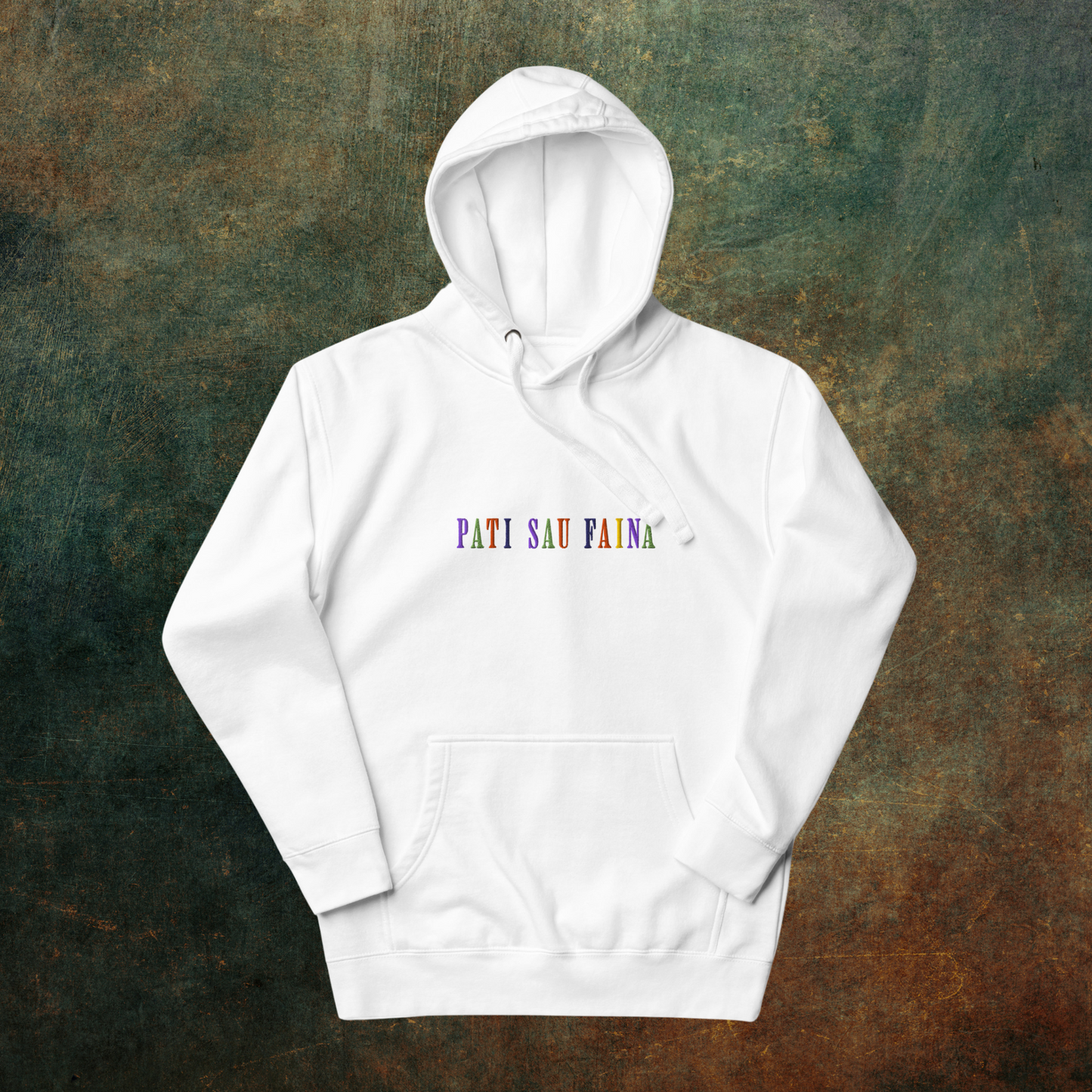 Siuvinėtas džemperis su gobtuvu PATI SAU FAINA